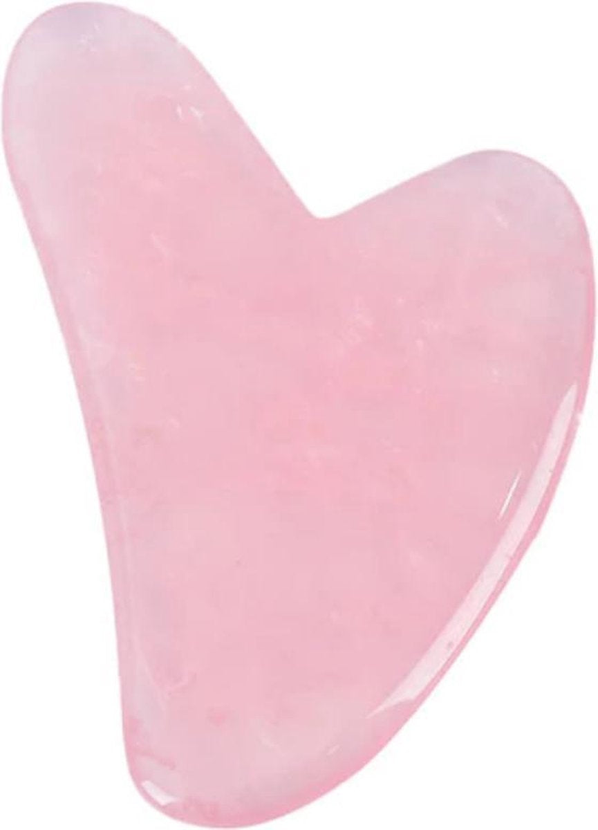 Gua Sha Schraper - Jade Steen Gezichtstool -  100% echte Rose Quartz