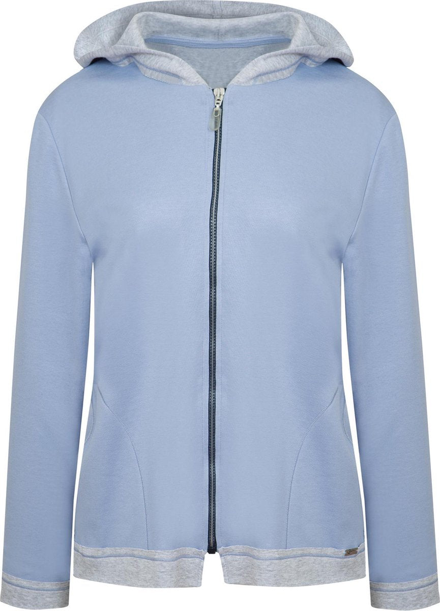 Hoodie met een rits blauw/grijs 7-800329 40