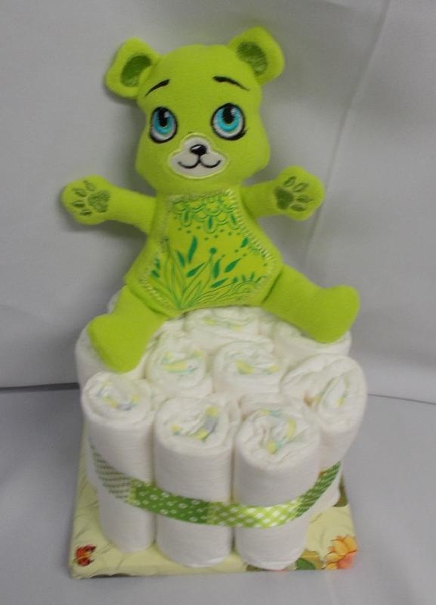 1 laag pampertaart beertje ted groen