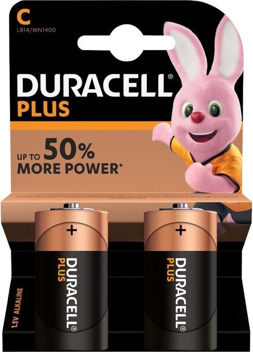 Set van 8x Duracell C Plus batterijen 1.5 V - alkaline - LR14 MN1400 - Batterijen pack