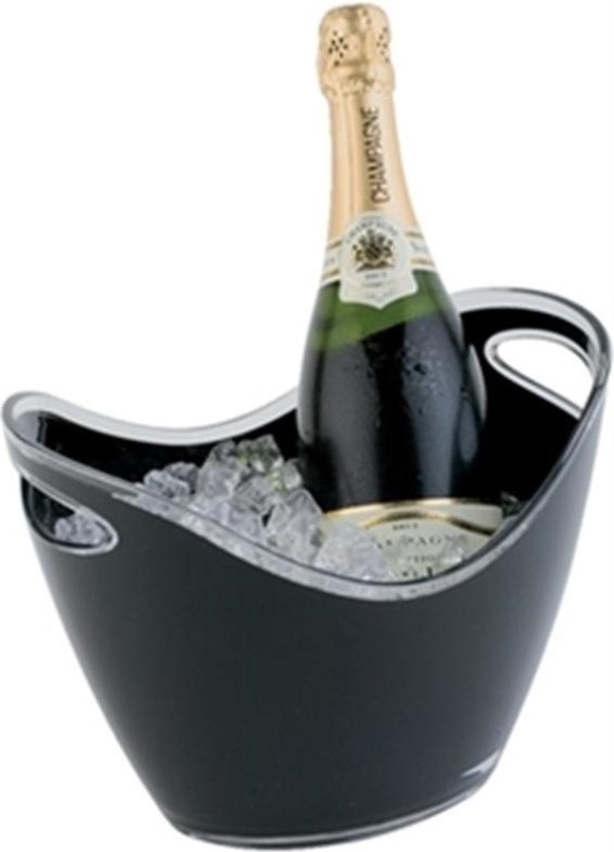 Wijn- en/of champagnekoeler - Zwart - 27x20xh21 cm