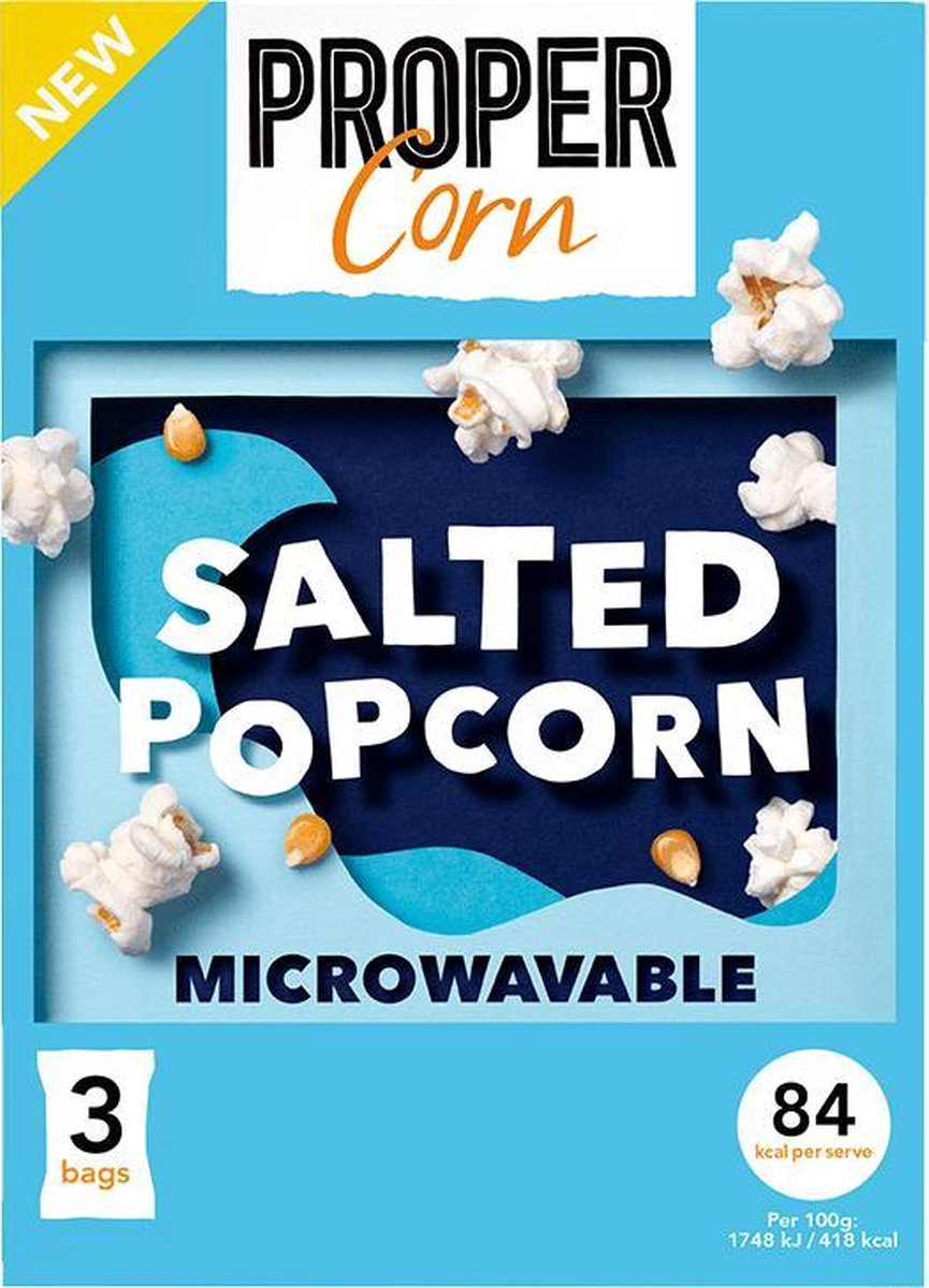 Propercorn (15 x 70g) lightly salted Magnetron -  (Popcorn licht gezouten)