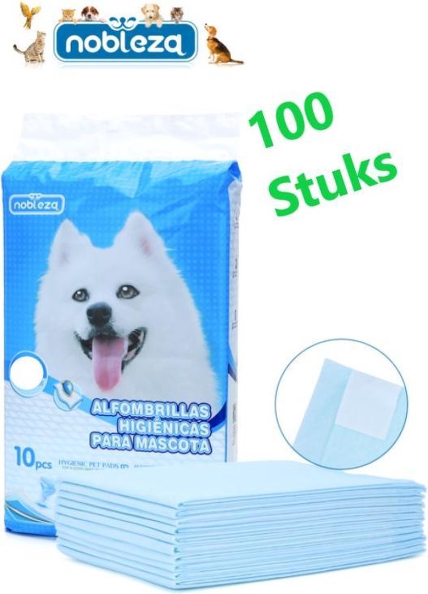 100 Honden Pads met PLAKSTRIP