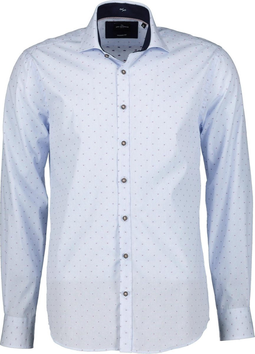 Jac Hensen Overhemd - Modern Fit - Blauw - 4XL Grote Maten