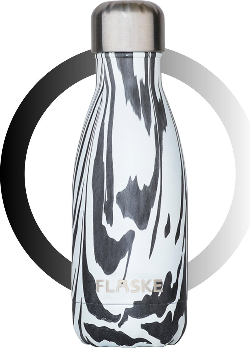 FLASKE Drinkfles - 260 ml - Zebra - Drinkfles kinderen - Fles - Waterfles