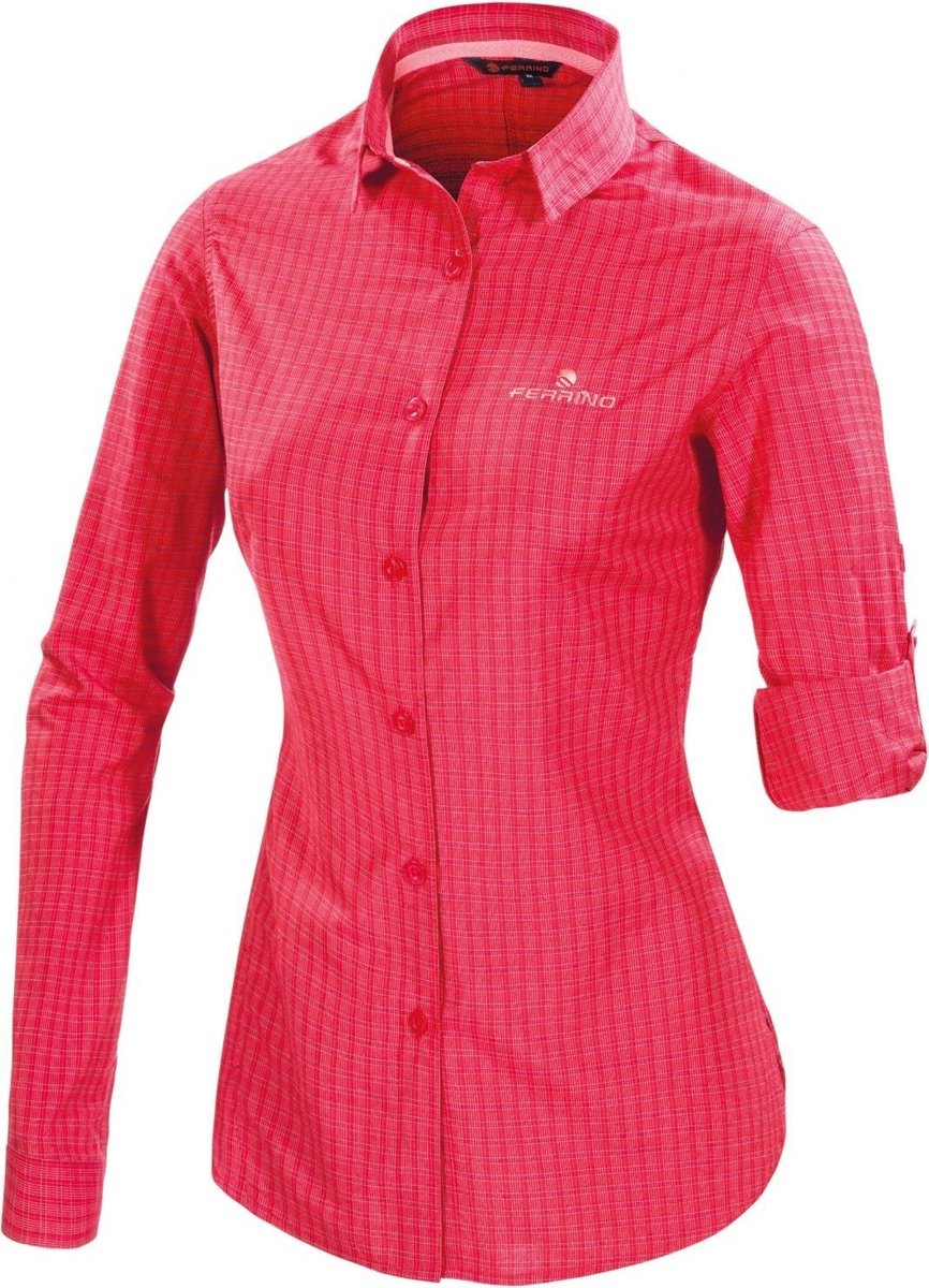 Ferrino Blouse Perinet Ls Dames Rood Maat M