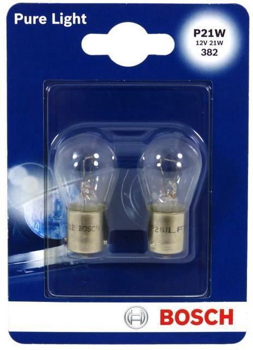 BOSCH Pure gloeilamp 2 P21W 12V 21W 1987301017