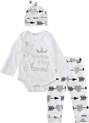 Romper Setje - The Princess Has Arrived - 0-6 maanden - Maat 68