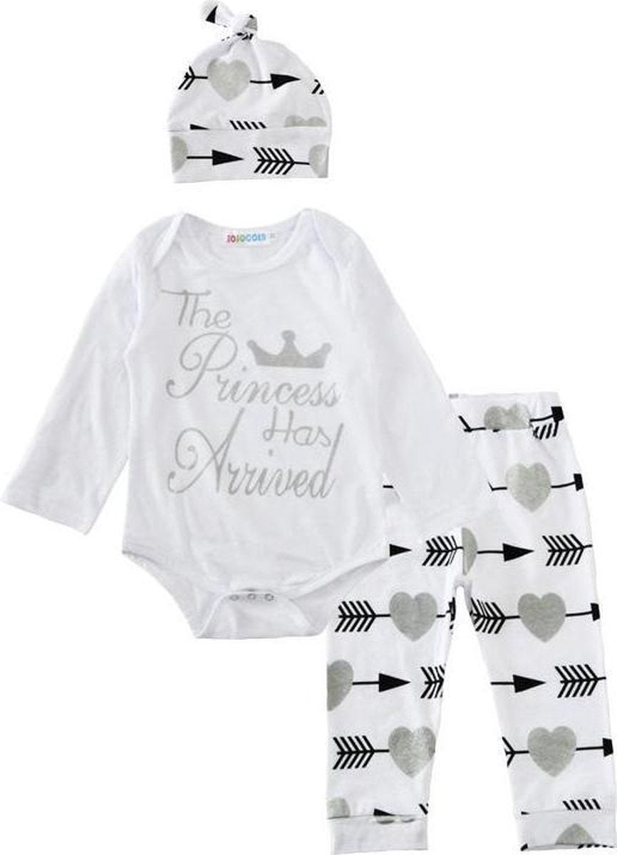 Romper Setje - The Princess Has Arrived - 0-6 maanden - Maat 68