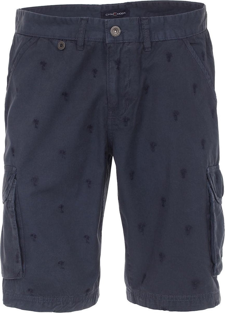 Casa Moda Korte Broek Palmboom Motief Blauw 593199200 - 36 (XL)