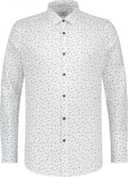 Dstrezzed Overhemd Slim Fit Print Wit (303214 - 100)