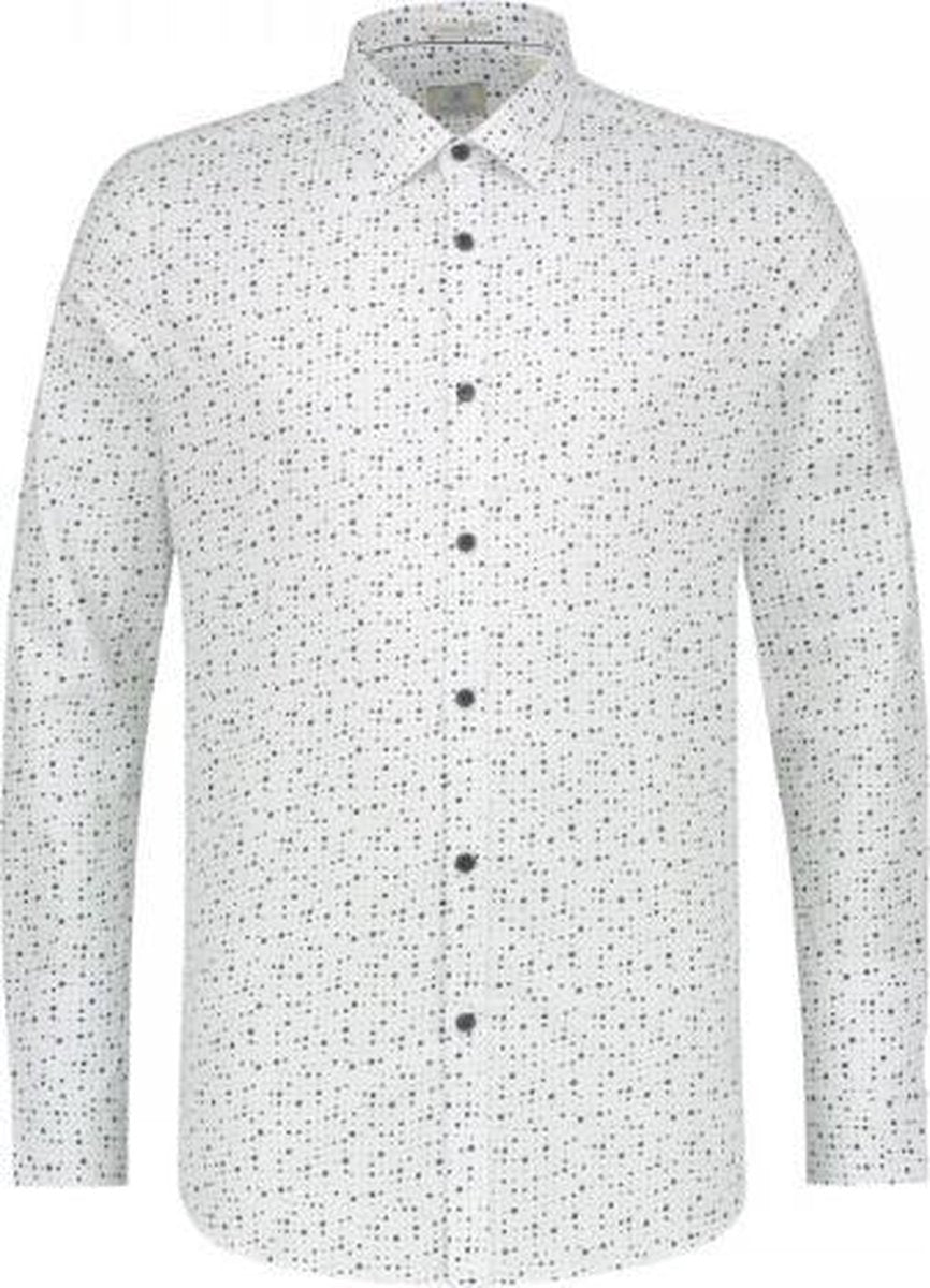 Dstrezzed Overhemd Slim Fit Print Wit (303214 - 100)