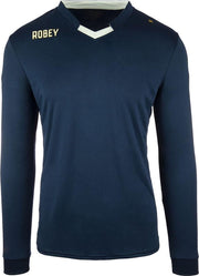 Robey Hattrick LS Shirt voetbalshirt lange mouwen (maat S) - Navy