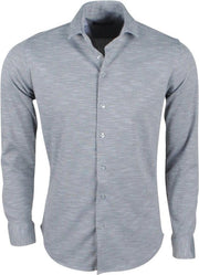 Ferlucci Heren Overhemd - Tricot Superstretch - Grijs  Melee