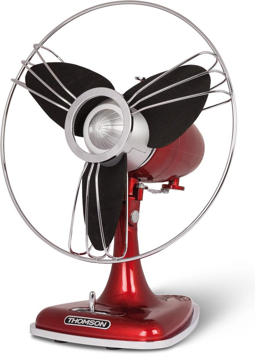 Thomson Tafelventilator - THVEL920HBR - Rood - Vintage