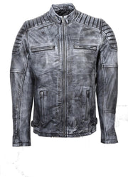Biker heren Ralph Denim lams leren jack -M