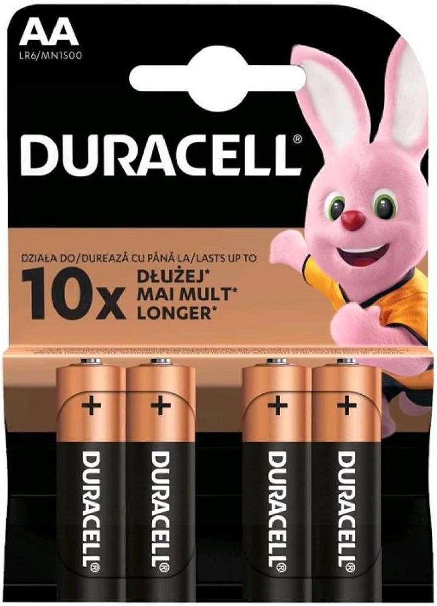 Duracell - Basic alkaline AA-batterijen (4 Pack)