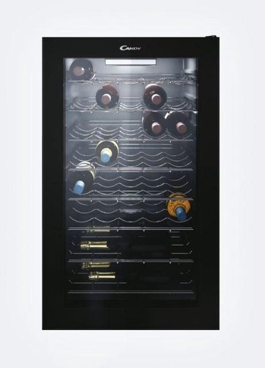 Candy Wijnkoelkast | Model CWC 150 EM/N | Compressor | 41 flessen| Vrijstaand | Zwart | Anti UV-glas
