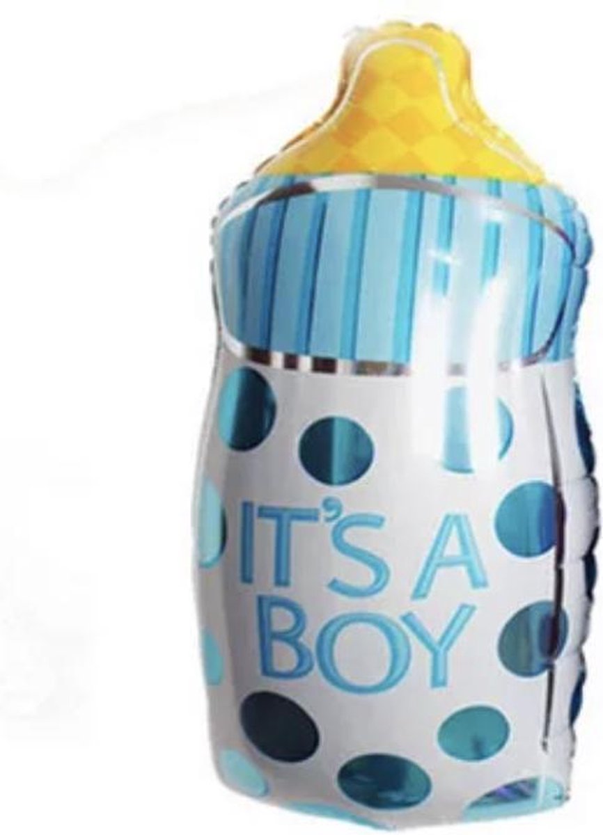 Baby-Fles-It's-A-Boy-Rondjes-Ballon