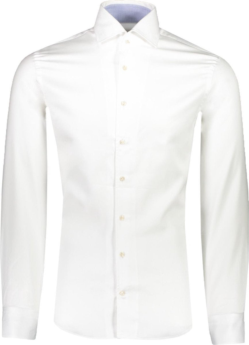 Profuomo   Overhemd Wit Getailleerd - Maat UK15.5-EU40 - Heren - Lente/Zomer Collectie - Katoen