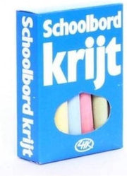 Zuid hollands krijt Schoolbordkrijt gekleurd per 12 stuks