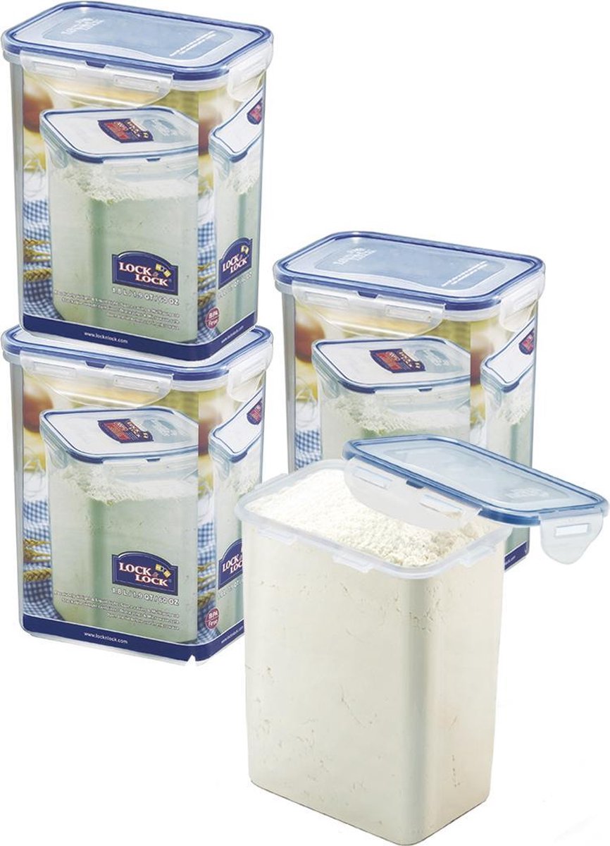Lock&Lock Vershoudbakjes | Bewaardozen voedsel - Set van 4 stuks - 1