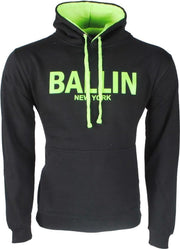 Ballin - Heren Trui - Hoodie - Sweat - Zwart Neon groen
