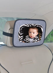 Altabebe – Babyspiegel auto – Baby autospiegel 360° draaibaar – Achterbankspiegel met rand - Terugkijkspiegel – Grijs