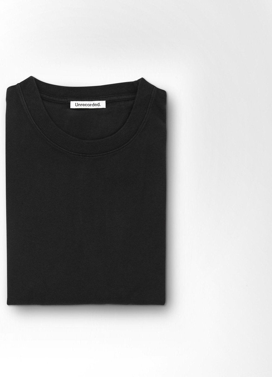Unrecorded T-Shirt 220 GSM Washed Black - Unisex - T-Shirts -  Zwart - Size XL - 100% Organic Cotton - Sustainable T-Shirts