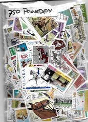 Paarden - Luxe postzegel pakket (A6 formaat) : collectie van 750 verschillende postzegels van paarden – kan als ansichtkaart in een A6 envelop - authentiek cadeau - kado - geschenk kaart - paard - paardrijden - amazone - ruiter - manege - equestrian
