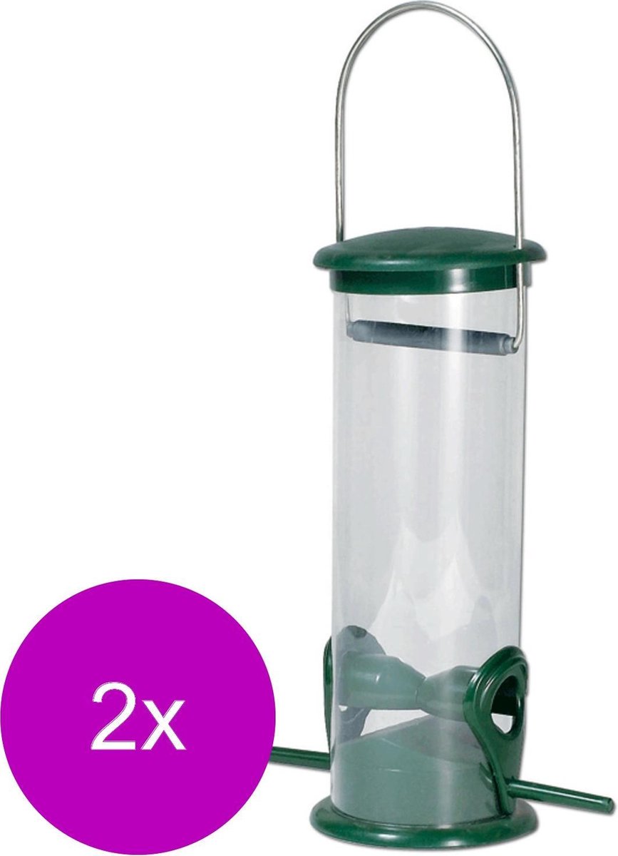 Wildbird Zaadfeeder Klein Kunststof - Voersilo - 2 x 31x20x20 cm