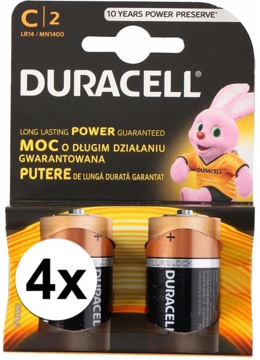 Duracell batterijen CR/LR14 8 stuks