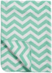 Meyco Zigzag wiegdeken - 75x100 cm - Menthol