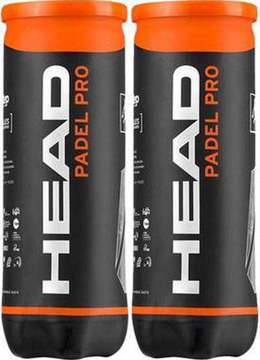 Head Padel Pro padelballen padel - World Padel Tour padel ballen - 2 blikken van 3 ballen
