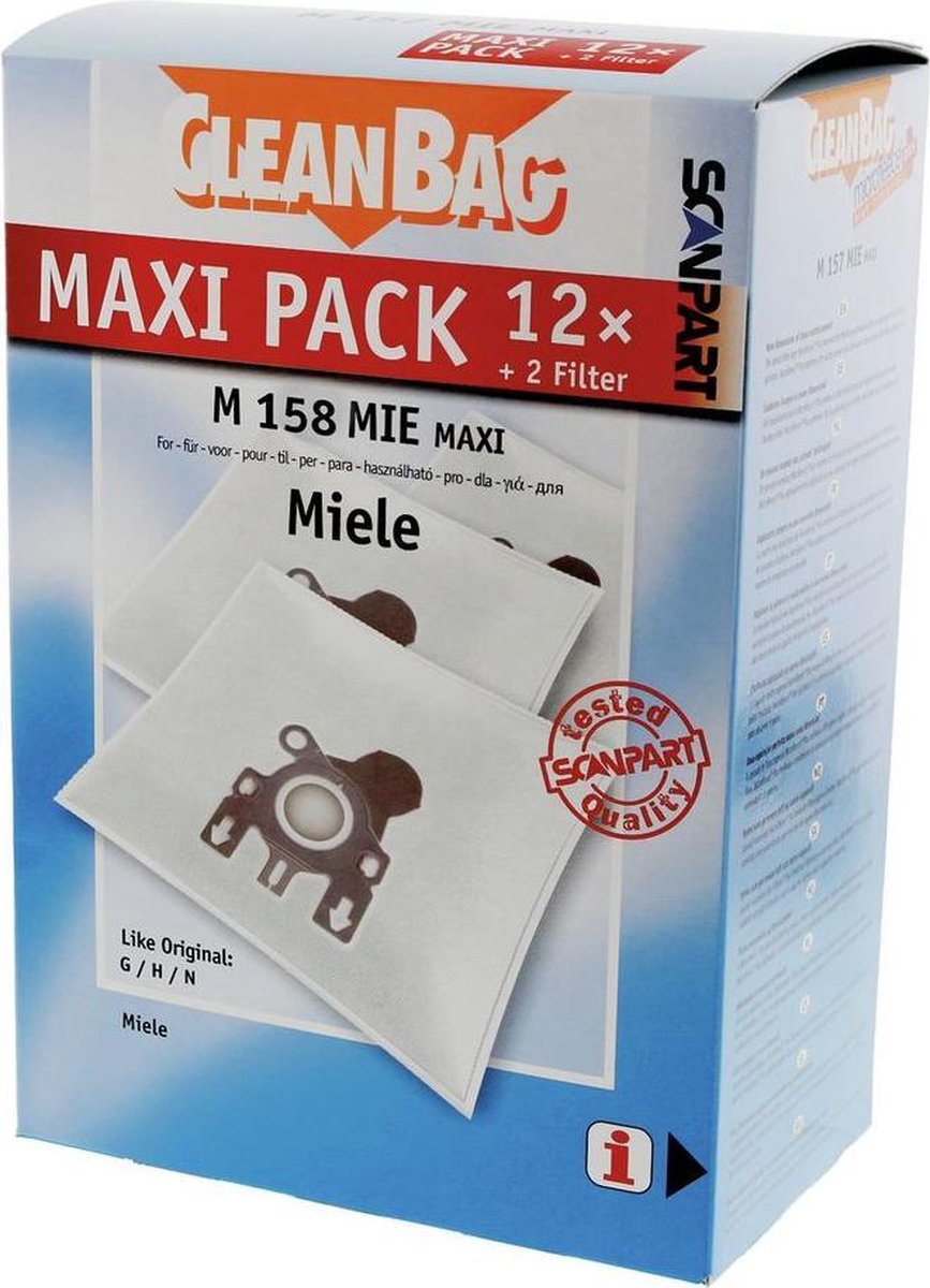 Scanpart  M158MIE Maxi - Stofzuigerzakken - 12 stuks