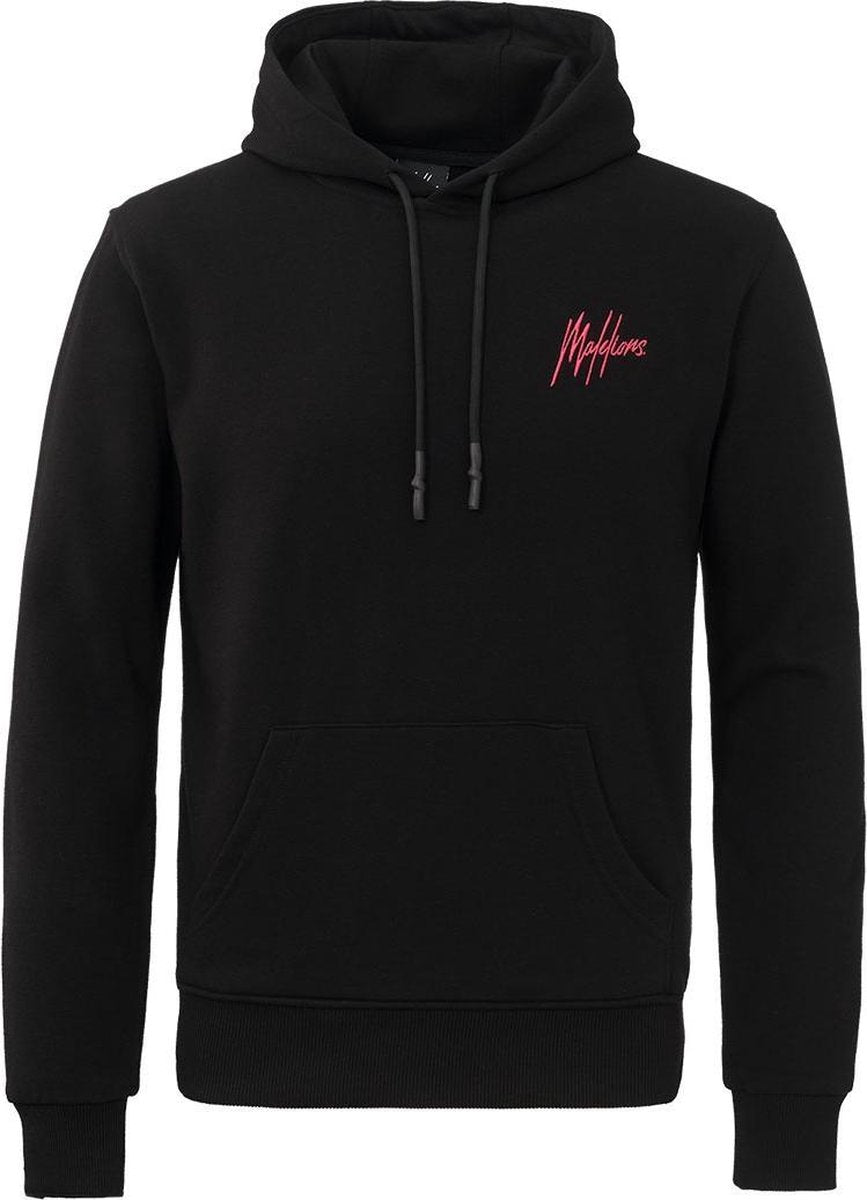 Malelions Firat Hoodie - Black/Neon Red