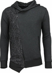 Enos Casual Vest - Long Slant Zipper - Grijs - Maat: S