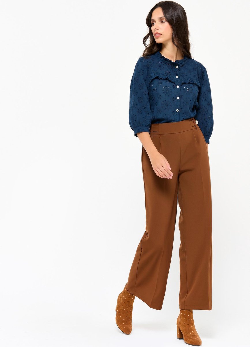 Wijde klassiek broek - Camel