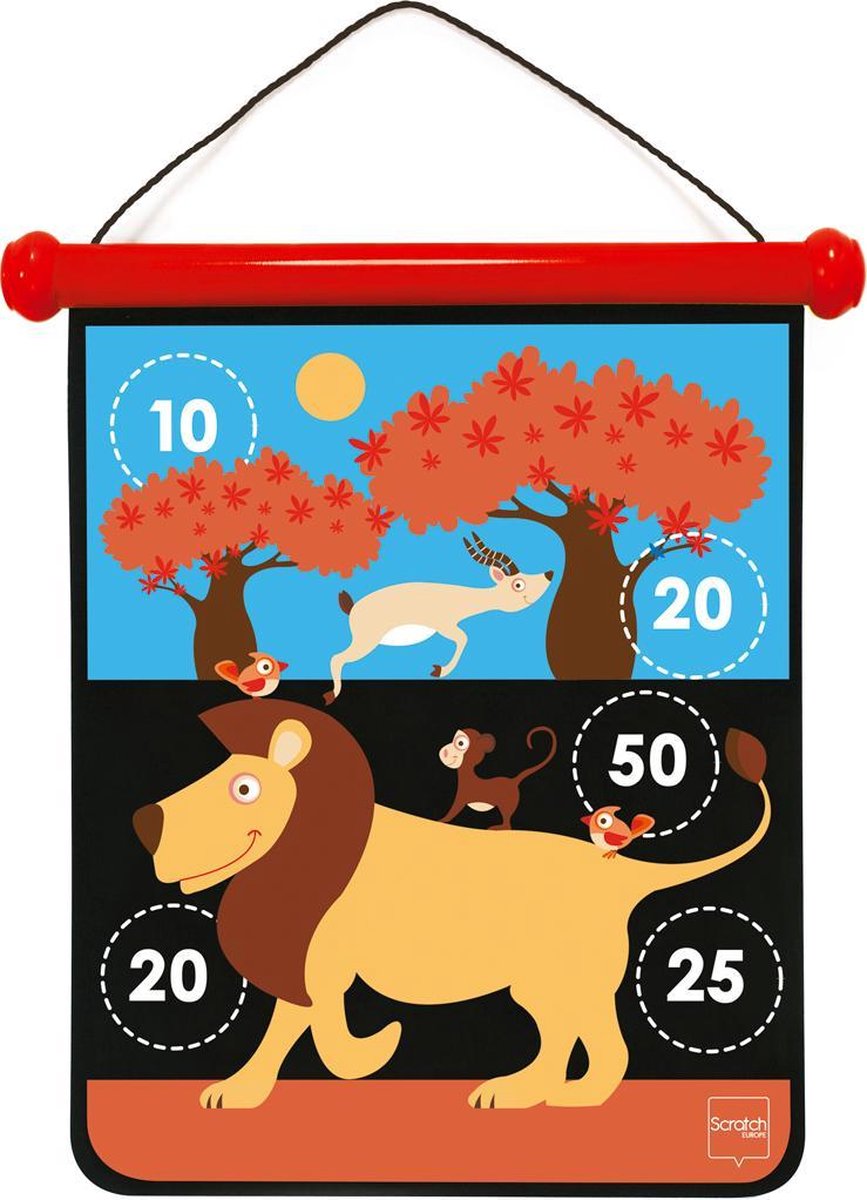 Scratch Active Play: MAGNETISCHE DARTS medium / Safari 40x31cm