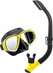 Snorkelset Tusa Splendive zwart/geel