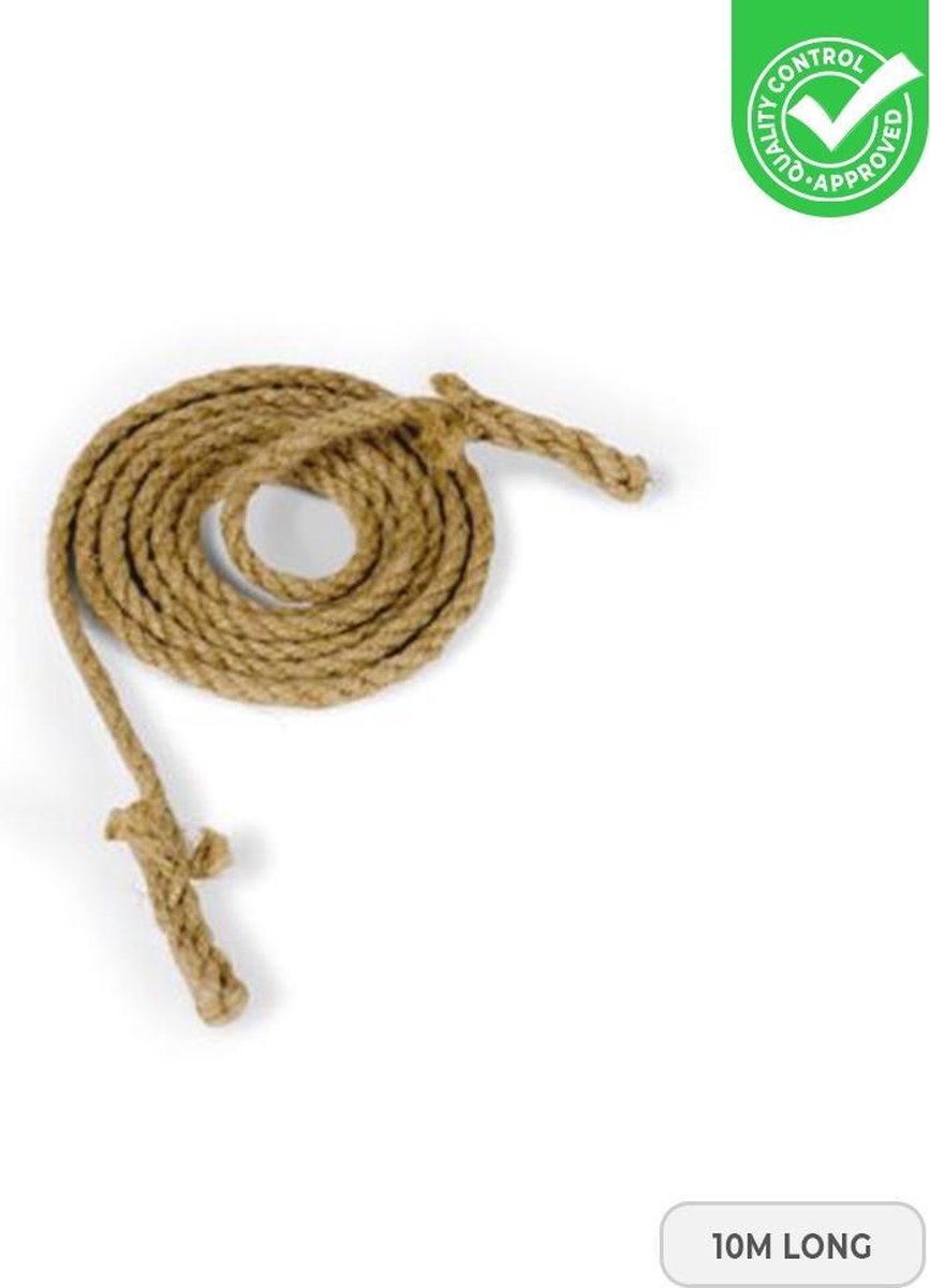 Springtouw - Hennep - 10 meter - 6mm  top kwaliteit
