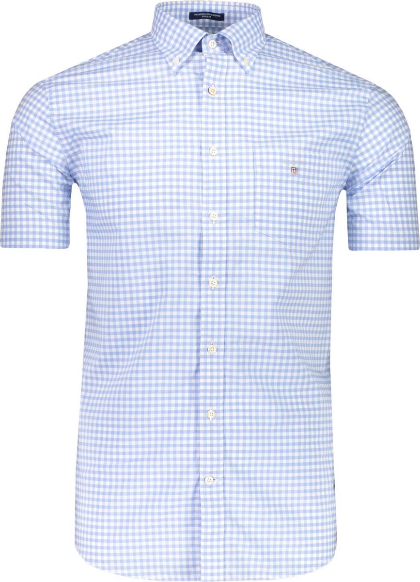 Gant Overhemd Blauw Normaal - Maat L - Heren - Lente/Zomer Collectie - Katoen