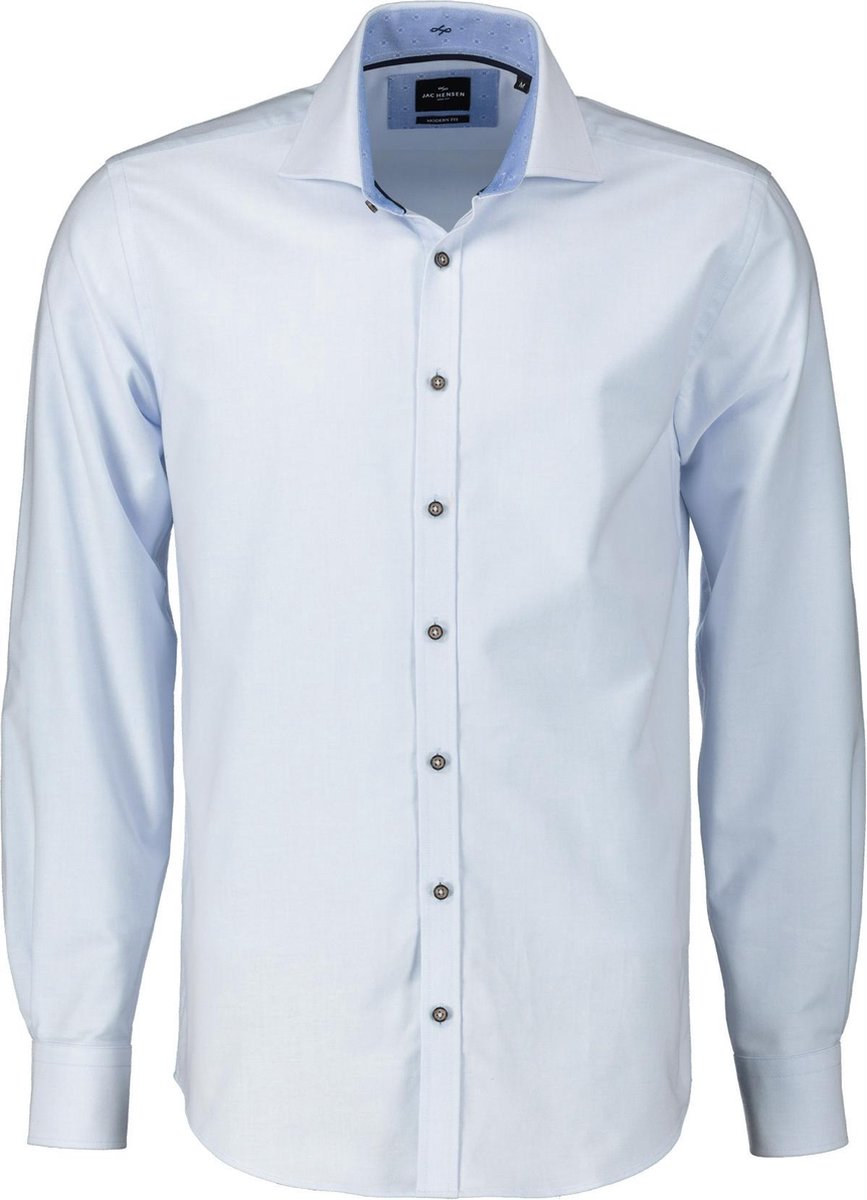 Jac Hensen Overhemd - Modern Fit - Blauw - 4XL Grote Maten