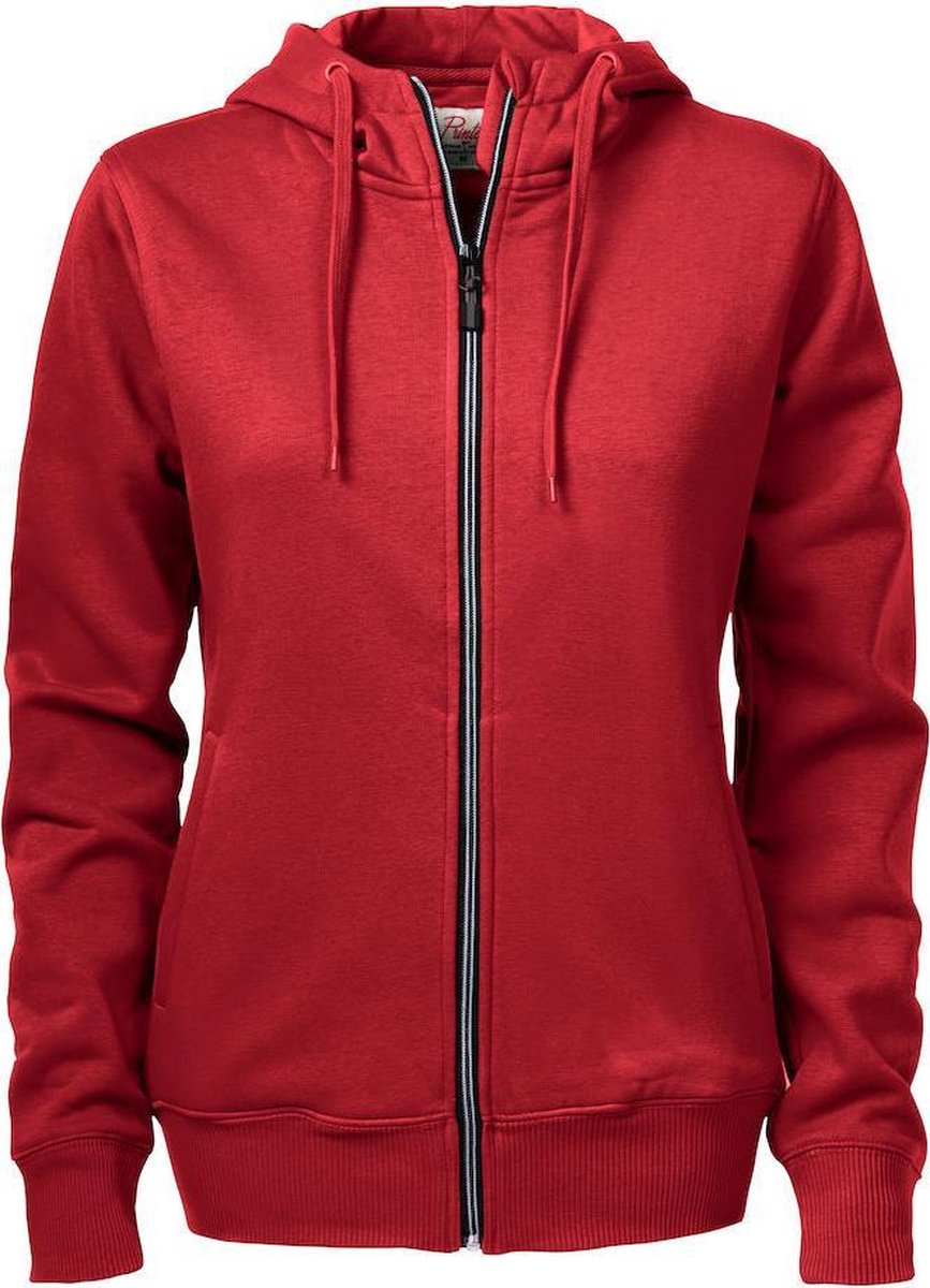 Printer Hooded Sweat Vest Overhead Lady 2262052 Rood - Maat XS