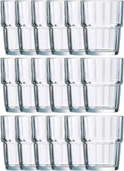 24x Drinkglazen/waterglazen Norvege transparant 200 ml - Koffie/thee/Whiskey glazen Norvege 200 ml