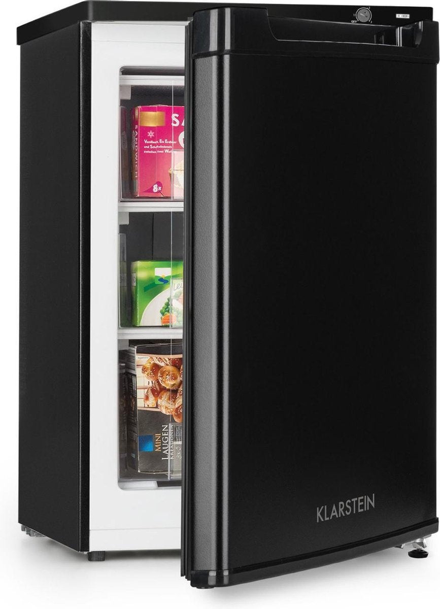 Klarstein Garfield XXL Vrieskast 81 liter - 3 schuiflades - thermostaat -  41 dB - zwart