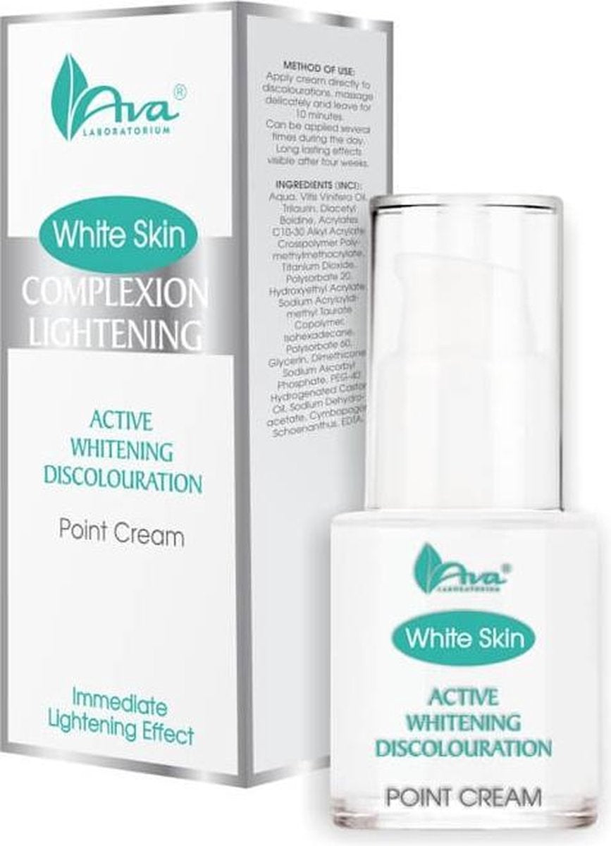 AVA Cosmetics White skin Active whitening discolouration point Dagcrème - 15ml