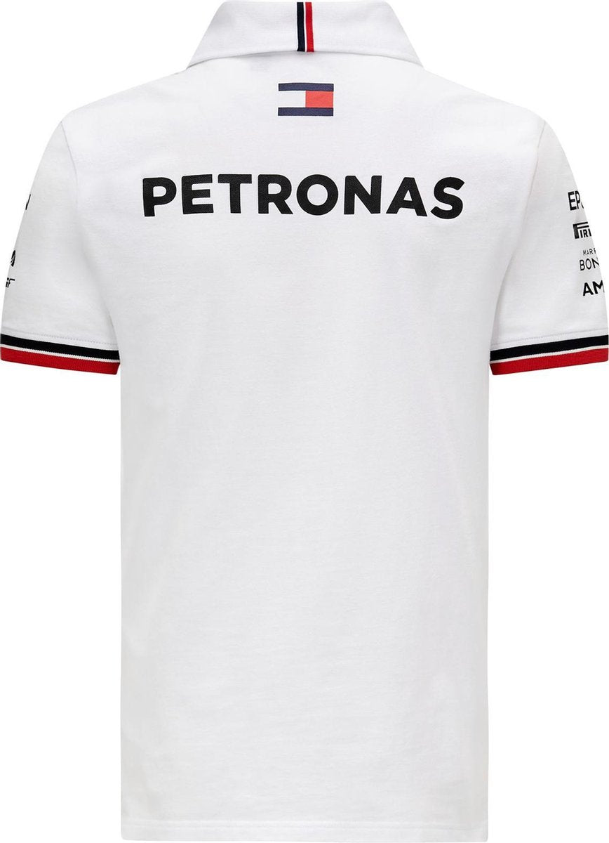 Mercedes Teamline polo wit S - 2021 Formule 1