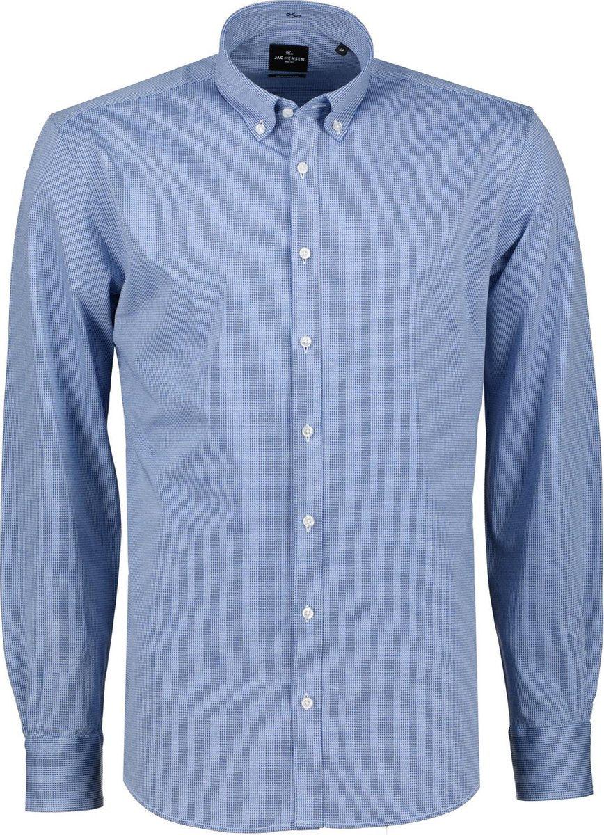 Jac Hensen Overhemd - Modern Fit - Blauw - 4XL Grote Maten