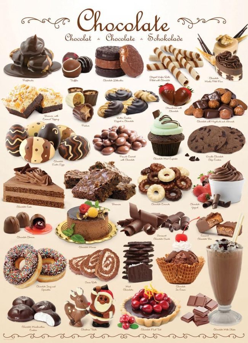 Puzzel 1000 stukjes-Chocolade